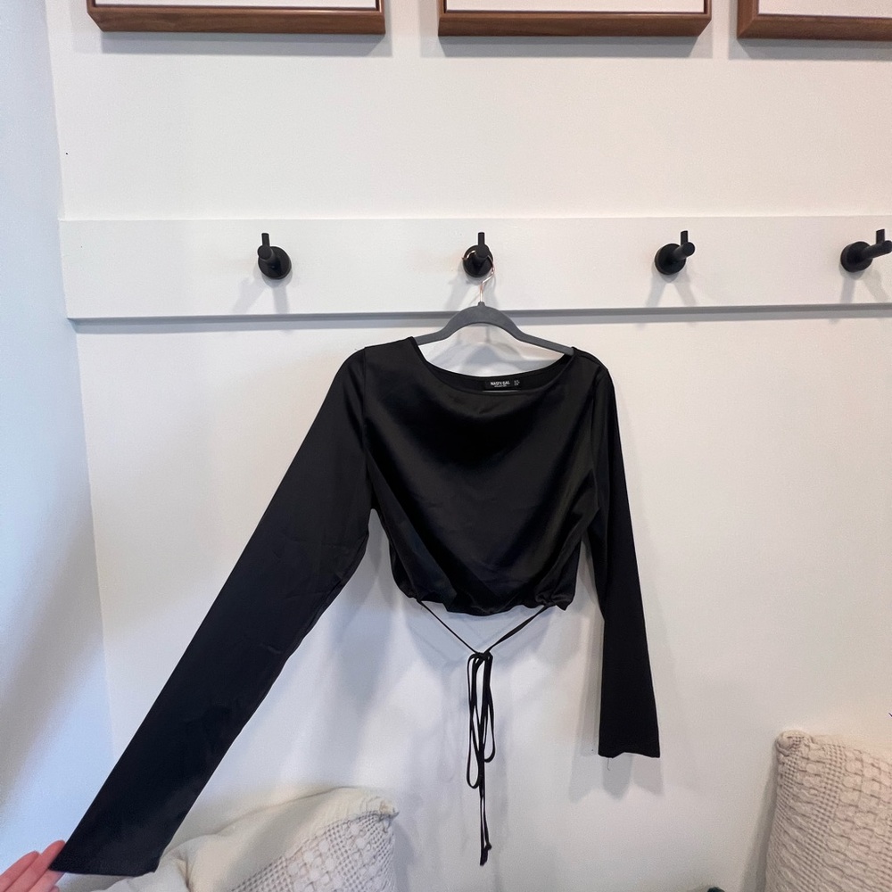 Elegant Black Long Sleeve Top